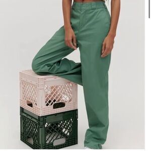 Dickies Women's Wide Leg Green Pants